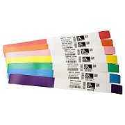 Wristband, Polypropylene, 1x10in (25.4x254mm) Direct thermal, Z-Band Splash, Adhesive closure, 1in (25.4mm) core, 350/roll, 4/box, Gre