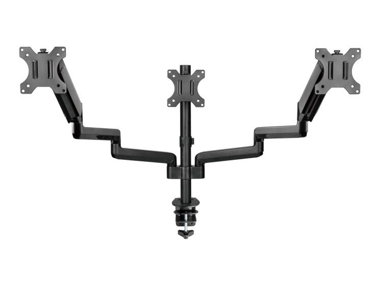 GEMBIRD Desk mounted adjustable mounting arm for 3 monitors - full-motion