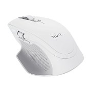 Mouse Trust Ozaa+, wireless RF 2.4GHz, bluetooth, conectivitate USB 1.1, 2.0, 3.0, rezolutie maxima 3200 DPI, alb
