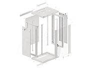 LANBERG WF01-6418-10S Lanberg wall-mounted rack 19 demounted flat pack 18U/600x450mm gray