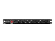 LANBERG PDU-07E-0200-IEC-BK Lanberg PDU 1U 10A, 7 sockets French, 2m, Black