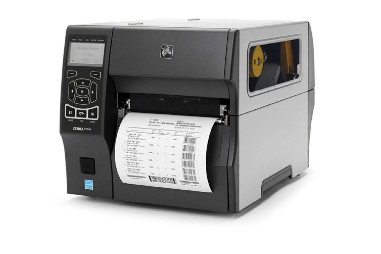 TT Printer ZT421 6 , 300 dpi, Euro and UK Cord, Serial, USB, 10/100 Ethernet, Bluetooth 4.1/MFi, USB Host, EZPL