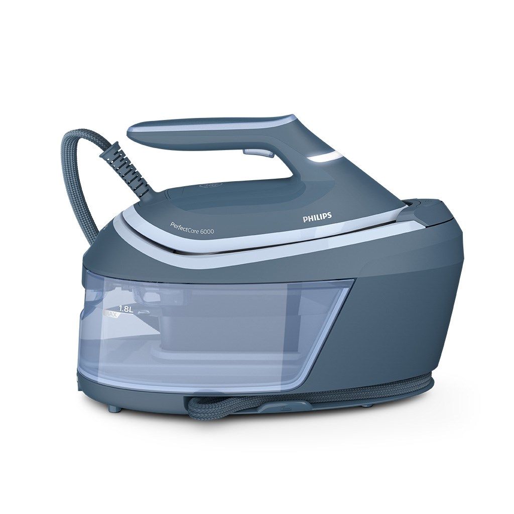 Ironing System | PSG6042/20 PerfectCare 6000 Series | 2400 W | 1.8 L | 8 bar | Auto power off | Vertical steam function | Calc-clean function | Blue