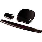 Fellowes mouse and wrist pad gel  CRYSTAL  black