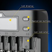 Charger for cylindrical Li-ion and Ni-MH batteries everActive UC-800