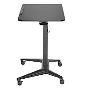 Maclean MC-453 B Mobile Laptop Desk with Pneumatic Height Adjustment  Laptop Table with Wheels  80 x 52 cm  Max. 8 kg  Height Adjustable Max. 109 cm (Black)