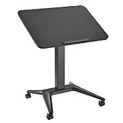 Maclean MC-453 B Mobile Laptop Desk with Pneumatic Height Adjustment  Laptop Table with Wheels  80 x 52 cm  Max. 8 kg  Height Adjustable Max. 109 cm (Black)
