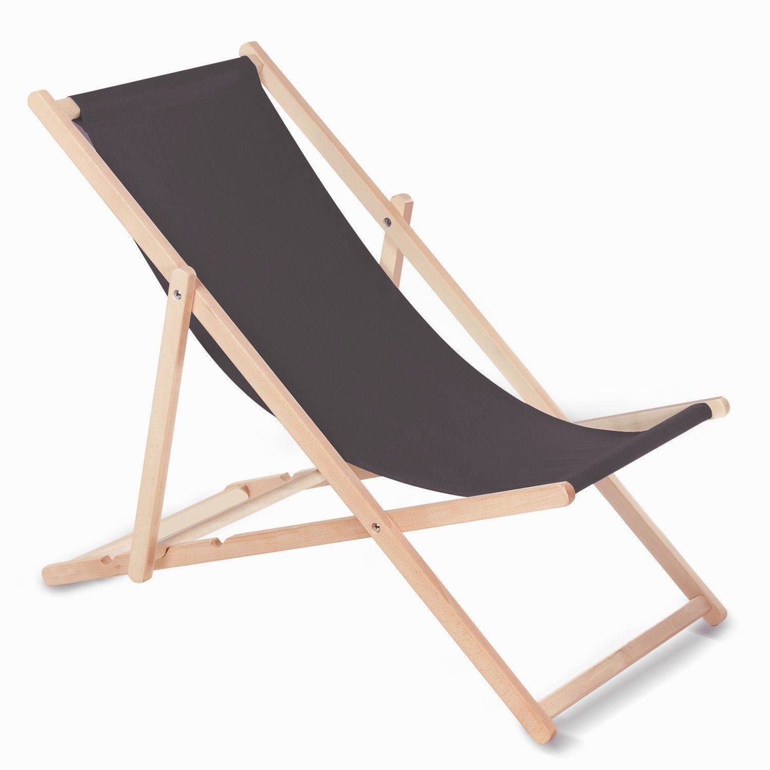 Classic beech deckchair GreenBlue GB183 cappuccino