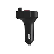 SAVIO FM transmitter  Bluetooth 5.3  QC 3.0 charger  LED display  Bass Boost  TR-15  black