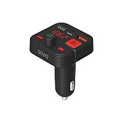 SAVIO FM transmitter  Bluetooth 5.3  QC 3.0 charger  LED display  Bass Boost  TR-15  black