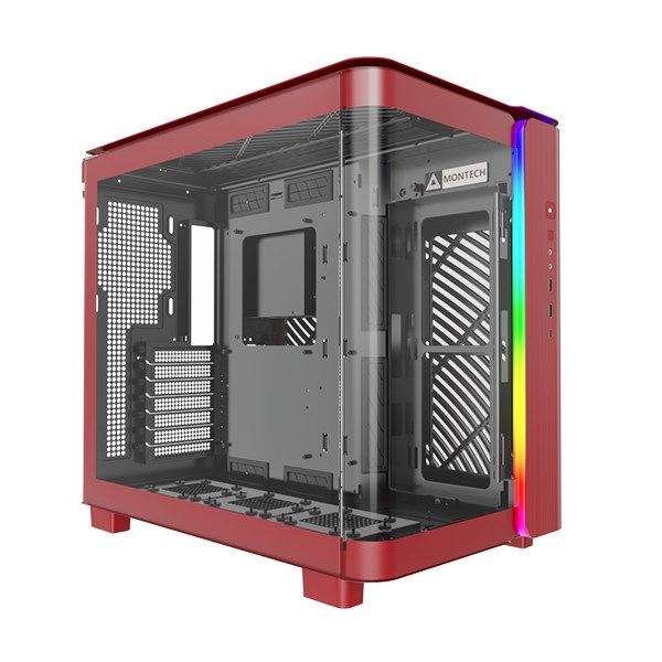 Montech KING 95 Midi-Tower  Tempered Glass  ARGB - red