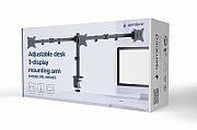 Gembird MA-D3-01 Adjustable desk 3-display mounting arm (rotate  tilt  swivel)  17”-27”  up to 7 kg