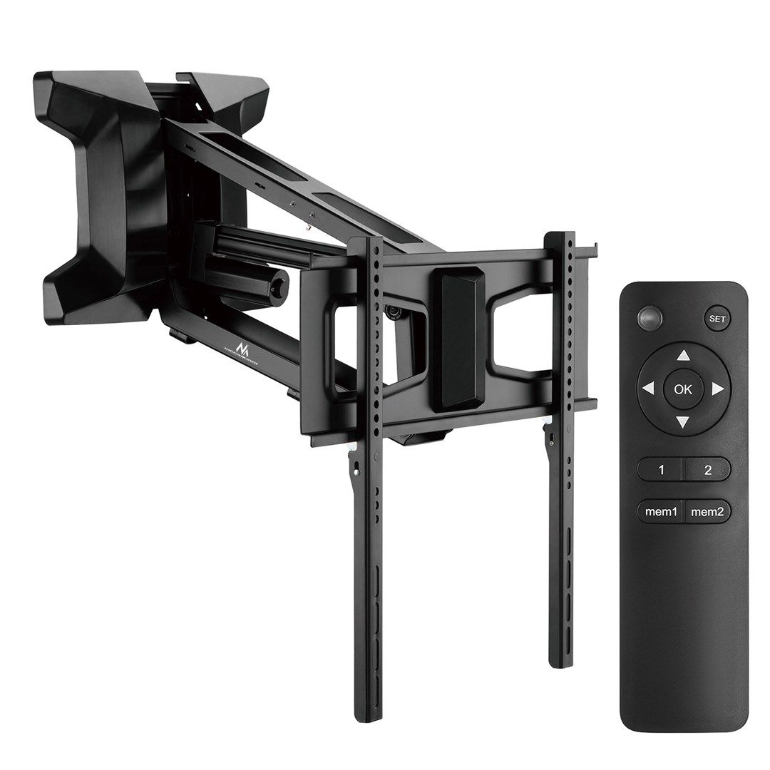 Maclean MC-891 Electric TV Wall Mount Bracket with Remote Control Height Adjustment 37'' - 70  max. VESA 600x400 up to 35kg Above Fireplace Mount Sturdy