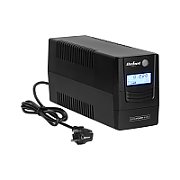 UPS Rebel RB-4025, 1000 VA, 600 W, off-line, 2x Schuko, 1x RJ45, 1x USB, 12V/9Ah LCD, Tower, Negru