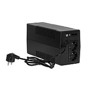 UPS Rebel RB-4025, 1000 VA, 600 W, off-line, 2x Schuko, 1x RJ45, 1x USB, 12V/9Ah LCD, Tower, Negru