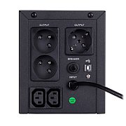 UPS Volt Polska 5UP1500029, 1500 VA, 900 W, line-interactive, 3x Schuko, 2x C13, 1x USB, 9Ah Tower, Negru