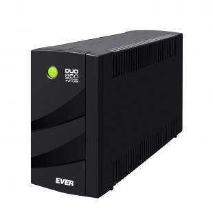 UPS Ever Duo 850 AVR USB, 850 VA, 550 W, cu management, line-interactive, 6x C13, 1x USB, 12V/5Ah Tower, Negru