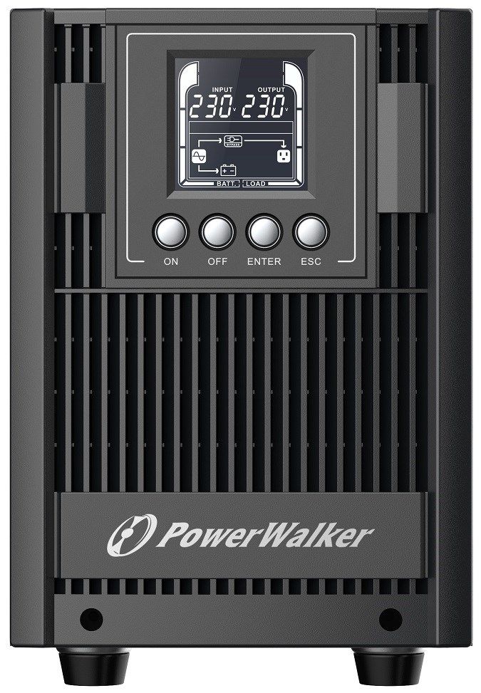 UPS PowerWalker VFI 2000 AT FR, 2000 VA, 1800 W, cu management, on-line, 4x Schuko, 1x C14, 1x USB, 12.0V/9.0Ah Tower, Negru