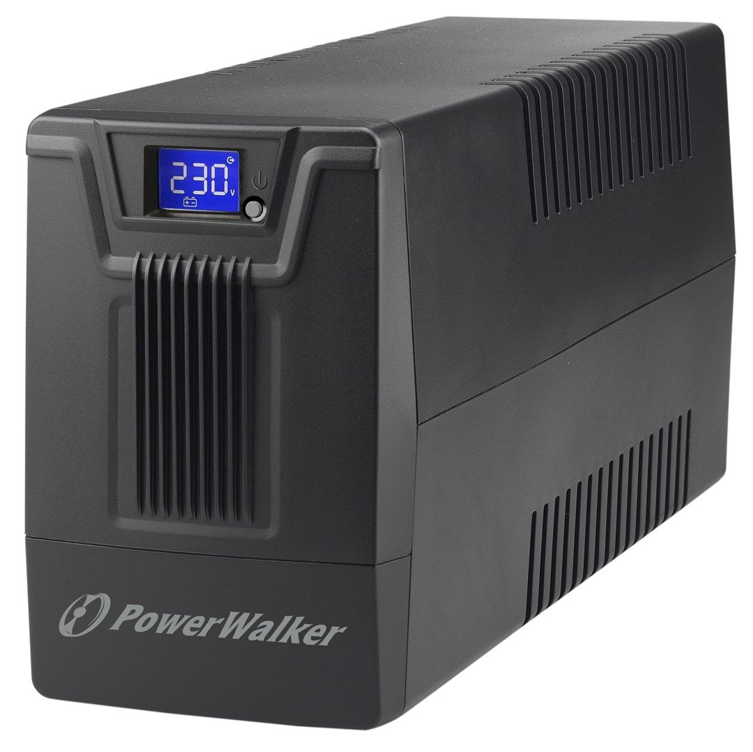 UPS PowerWalker VI 600 SCL, 600 VA, 360 W, cu management, line-interactive, 2x Schuko, 1x RJ45, 1x USB, 12 V / 7Ah Tower, Negru