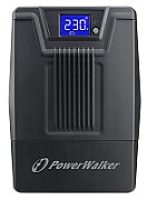 UPS PowerWalker VI 600 SCL, 600 VA, 360 W, cu management, line-interactive, 2x Schuko, 1x RJ45, 1x USB, 12 V / 7Ah Tower, Negru