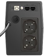 UPS PowerWalker VI 600 SCL, 600 VA, 360 W, cu management, line-interactive, 2x Schuko, 1x RJ45, 1x USB, 12 V / 7Ah Tower, Negru