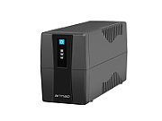 UPS Armac HL/850F/LED/V2, 850 VA, 480 W, line-interactive, 2x Schuko, 12V/9Ah LED, Tower, Negru