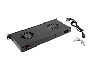 LANBERG AK-1502-B Lanberg 19 Fan Unit / Ventilation Panel With LCD 2 Fans + Thermostat 230V