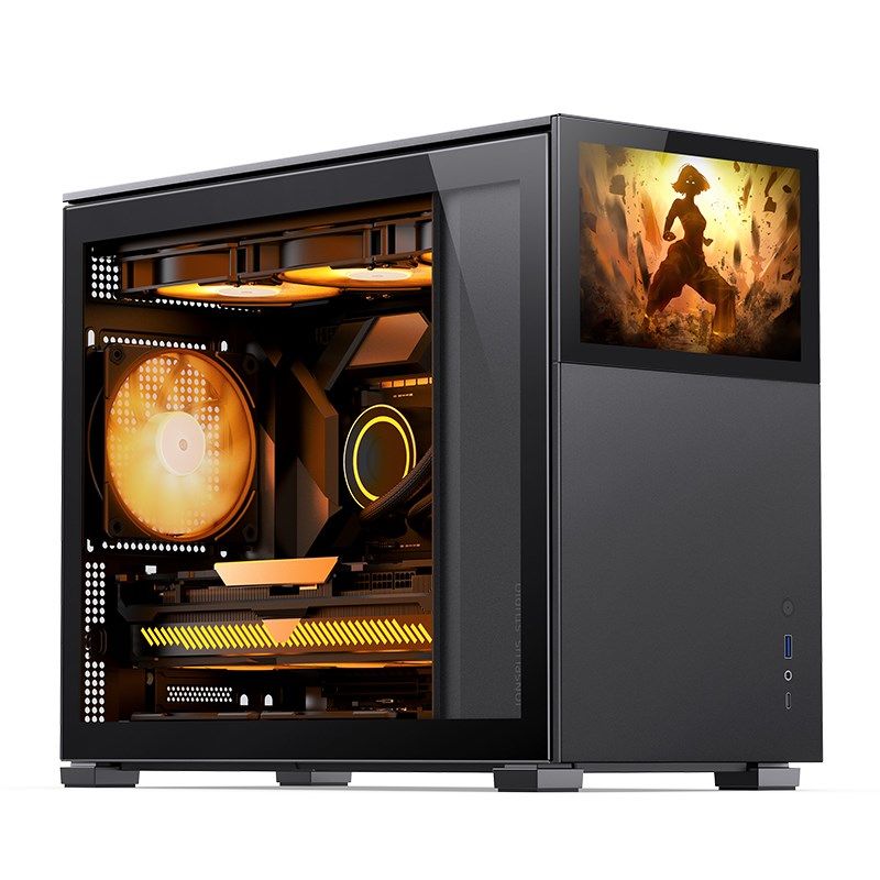 Jonsbo D31 Screen Micro-ATX Case  Tempered Glass - black