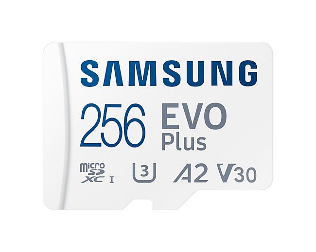 Samsung | MicroSD Card | EVO Plus | 256 GB | microSDXC Memory Card | Flash memory class U3  V30  A2