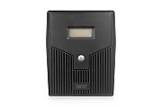 UPS Digitus DN-170075, 1500 VA, 900 W, line-interactive, 4x Schuko, 2x RJ45, 1x USB, 12V 9Ah LCD, Tower, Negru