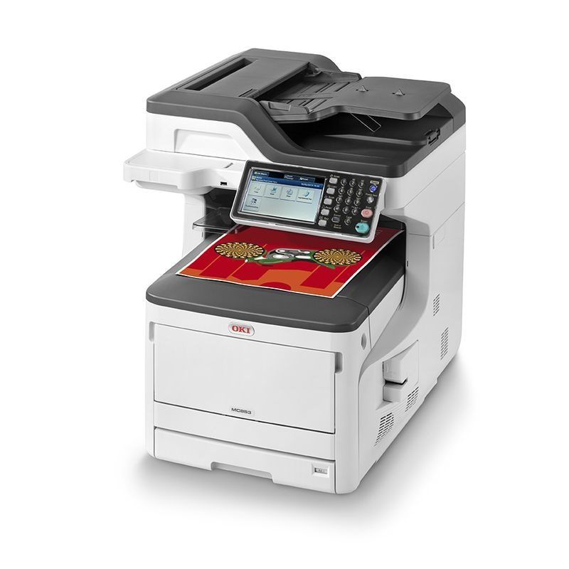 OKI MC853DNV tavi 100+300+535+535+535 coli + caster
Copiator A3, printer A3, scaner A3, Usb, retea, Fax, RADF
