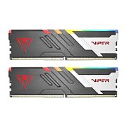 Memorie Patriot Viper Venom 64 GB DDR5 6000 MHz CL36, kit 2 x 32 GB, XMP 3.0 / EXPO, Gri-alb-rosu, RGB