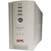 UPS APC BK350EI, 350 VA, 210 W, off-line, 4x C13, 1x C14, 12V 7Ah Sealed Lead-acid, LED, Tower, Alb