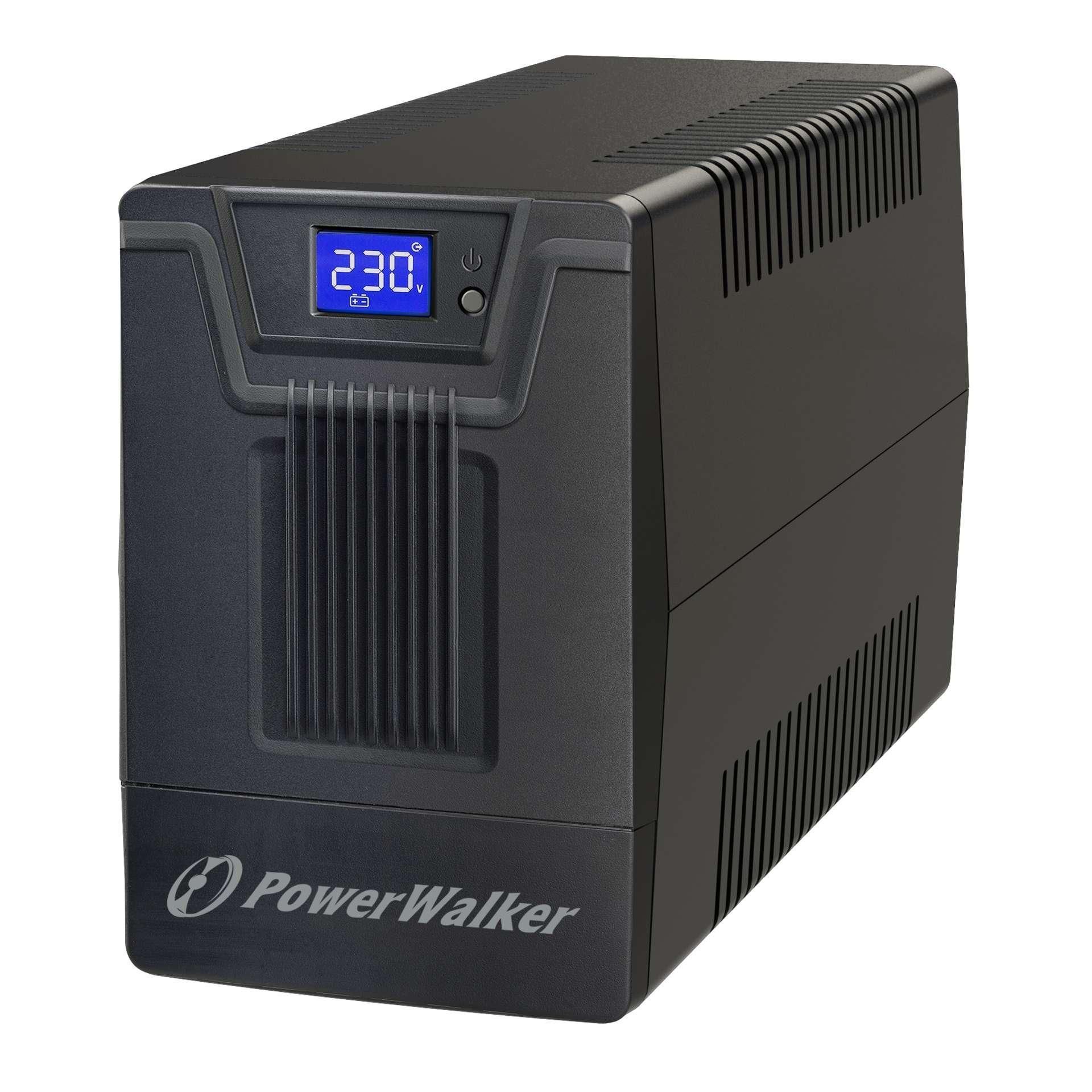UPS PowerWalker VI 1500 SCL, 1500 VA, 900 W, cu management, line-interactive, 4x Schuko, 1x RJ45, 1x USB, 12.0V/9.0Ah Tower, Negru