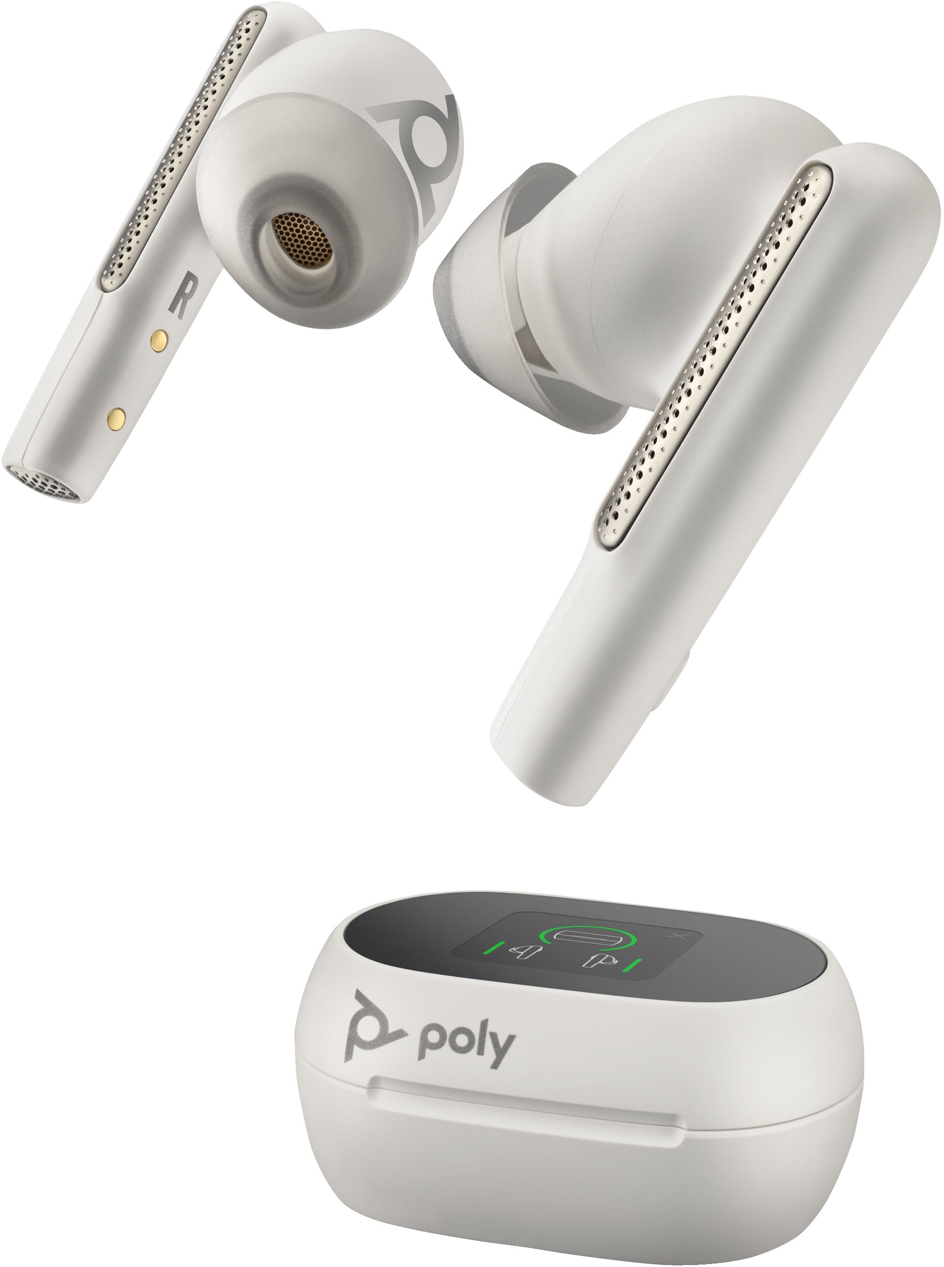 Poly Voyager Free 60/60+ Microsoft Teams Certified White Earbuds (2 Pieces)
