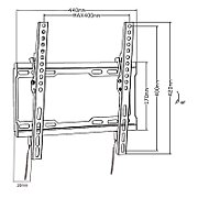 Maclean TV MC-412 Wall Mount Bracket 32 -70  VESA 400x400 45kg Tilting Universal Adjustable Spirit Level Mounting Accessories