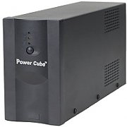 UPS Gembird UPS-PC-652A, 650 VA, 390 W, fara management, line-interactive, 2x C13, 1x C14, 12V 7Ah Sealed Lead-acid, Tower, Negru