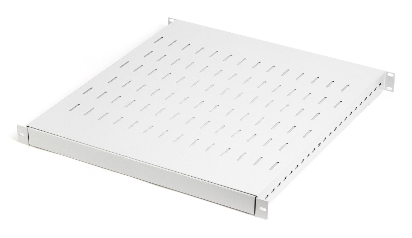 1U adjustable shelf 19 , depth 500-900 mm, load capacity 100 kg, mounting at 4 points, screws included, grey (RAL 7035)