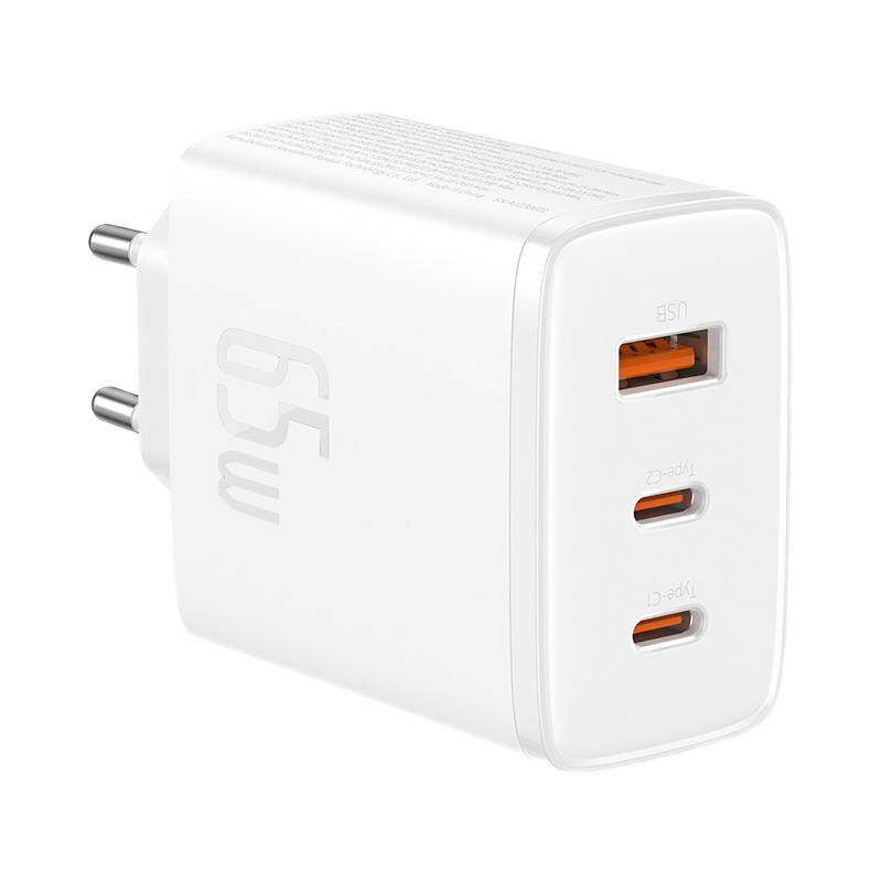 Baseus OS-Cube Pro P10152301213 65W wall charger with 2 USB-C PD and USB sockets white