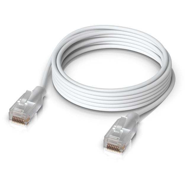 Ubiquiti UACC-Cable-Patch-EL-2M-W cabluri de rețea Translucid, Alb Cat6
