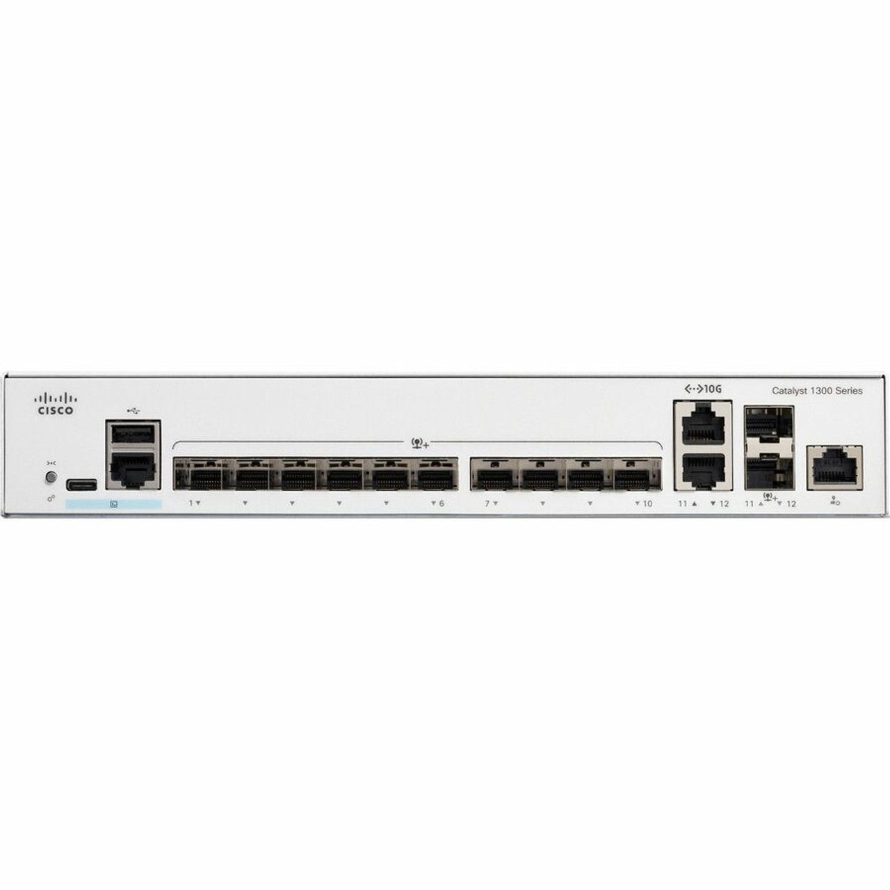 Switch Cisco C1300-12XS, 2x RJ45/SFP+ Combo porturi 10 Gbps