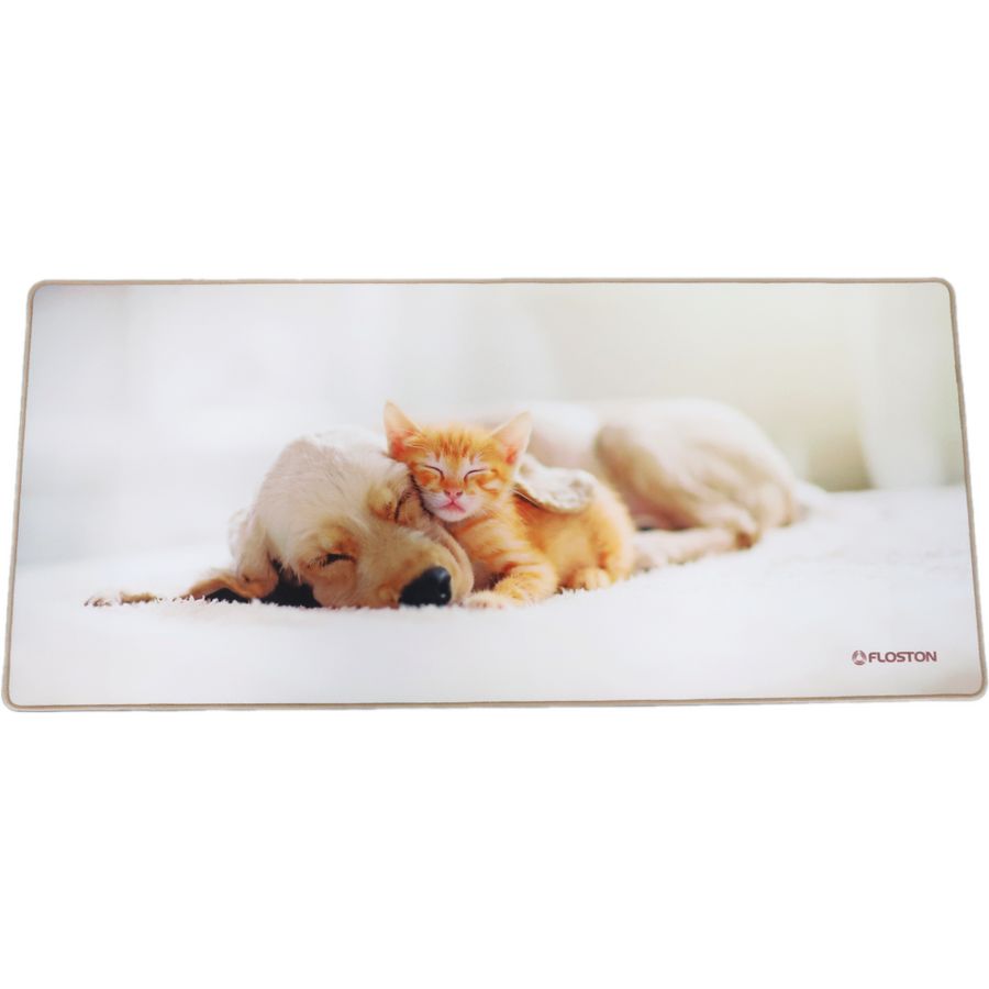 PET FRIENDS, 90 x 40cm, baza cauciucata, suprafata textila, Bej
