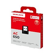 Adaptor USB Wireless MERCUSYS MA20N, Dual Band 200 + 433 Mbps, standarde wi fi IEEE 802.11 a, IEEE 802.11 ac, IEEE 802.11 b, IEEE 802.11 g, IEEE 802.11 n, securitate WPA/PSK, WPA2-PSK, WPA3-SAE, negru