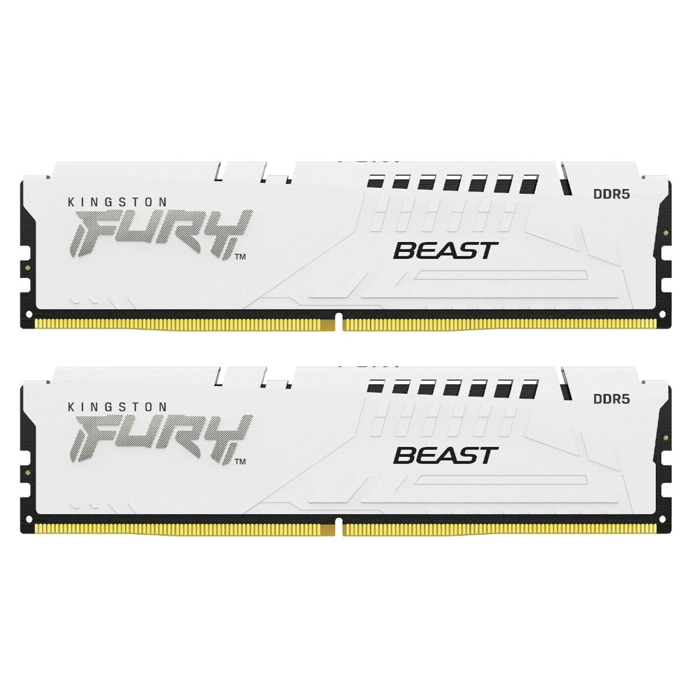 Memorie Kingston FURY Beast 32 GB DDR5 6000 MHz CL36, kit 2 x 16 GB, XMP 3.0 / EXPO, Alb