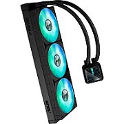 Cooler Procesor ASUS PRIME LC 360 ARGB NEGRU, marime radiator 360mm, 3 ventilatoare ARGB, Viteza ventilatoare 2200 RPM +/- 10%, Suport AMD: AM4, AM5, suport INTEL: LGA 1851/115x/1200/1700, Airflow: 75.7 CFM, Nivel de zgomot ventilatoare: 37.6dBA