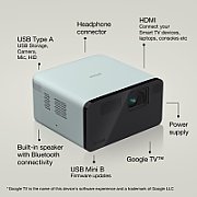 Videoproiector Epson EF-21G, 1920 x 1080 pixeli, 16:9, 1000 lm, 3LCD, 20000 h, Fara Wi-Fi incorporat, Gri