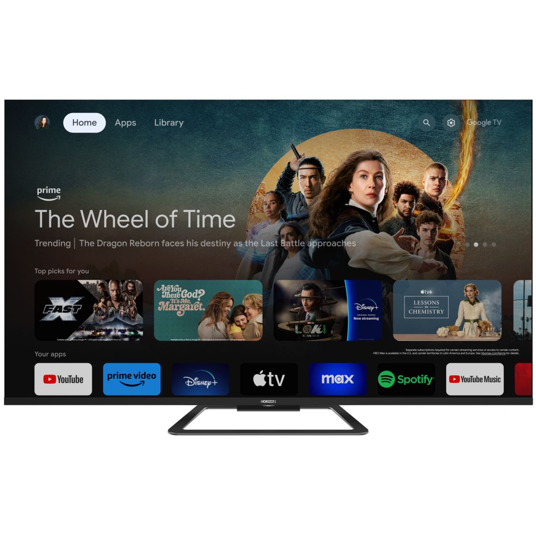 QLED TV HORIZON 4K-GTV 55HQ8590U/D, 55  QLED, 4K Ultra HD (2160p), Dolby Vision HDR / HDR10 / HLG, Digital TV-Tuner DVB- S2/T2/C, CME 800Hz, Googlecast + Google Assistant + BT, Contrast 3000:1, 350 cd/m2,1x LAN (RJ45), 1x CI+, 4x HDMI (v2.0), 2x USB (v2.0), 1x USB (v3.0), 1x AV IN(Mini), 1x AUX, 1x