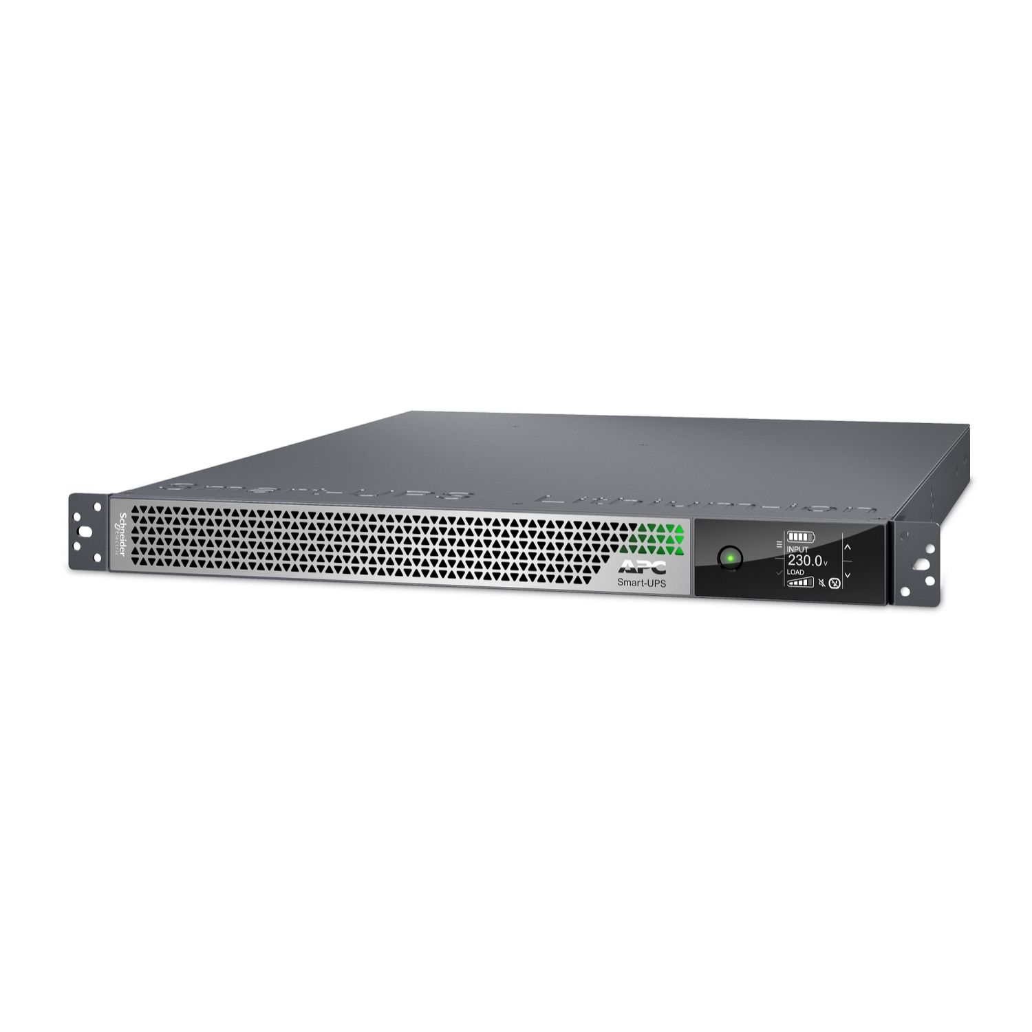 UPS APC SRTL3KRM1UIC, 3 kVA, 3000 W, on-line double-conversion, 3x C13, 2x C19, 1x RJ45, 1x USB, 50 V Lithium-ion, LCD, Tower/Rack 1U, Gri