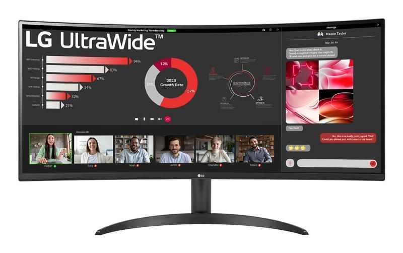 Monitor 34 inch LG 34WR50QK-B.AEU 3440 x 1440, 100 Hz