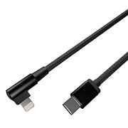 CABLU alimentare si date GEMBIRD, pt. smartphone, USB 2.0 (T) la Lightning (T) 90 grade, 0.2m, negru,  CC-USB2-CMLML-0.2M  (timbru verde 0.08 lei)